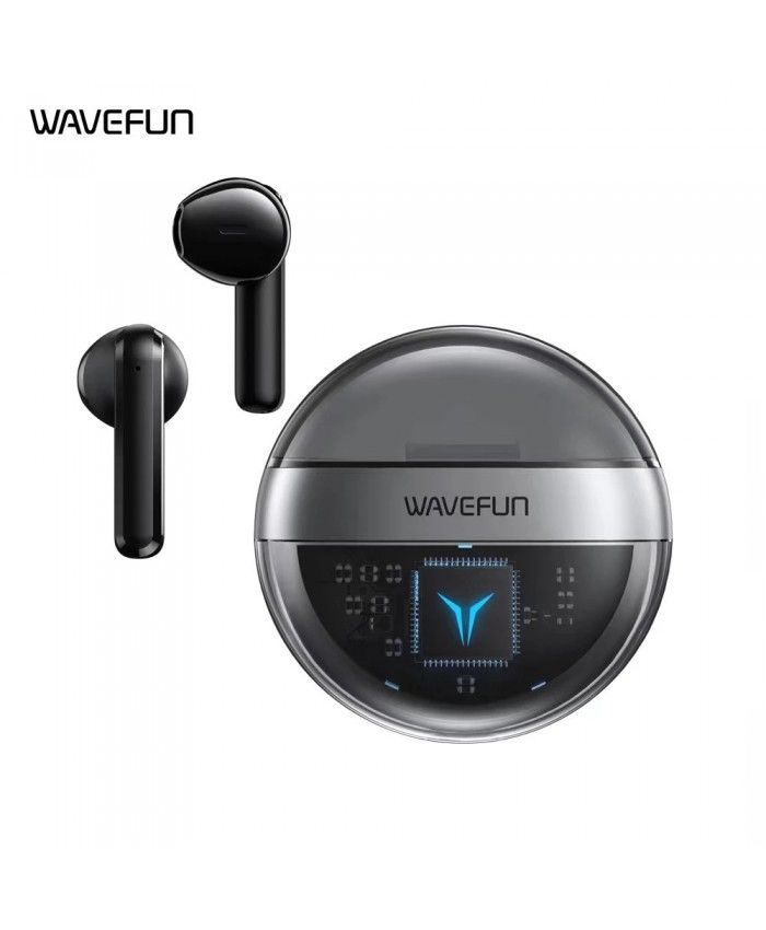 Wavefun T200 TWS Wireless Bluetooth 5.2 Earbuds AAC Low Latency Gaming Mode ENC Noise Reduction Transparent Design